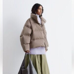 & Other Stories Beige Down Puffer Jacket